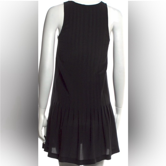 NEW Joie Black Silk Mini Dress with pintuck and pleat detail S - Picture 3 of 9